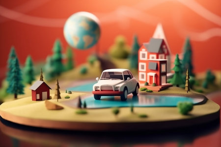 travel direction phone gps position point location map navigation mobile. Generative AI.の素材