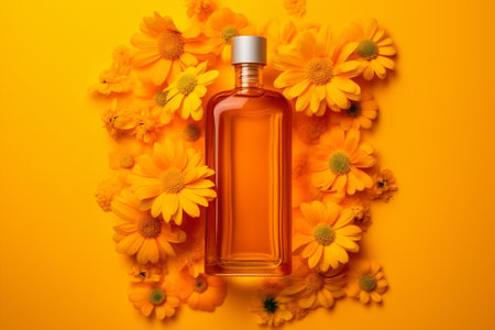 Herbal calendula aromatherapy oil flowersの素材