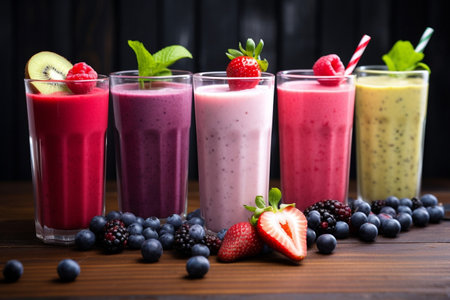 Milkshake drink strawberry smoothie shake fruit fresh sweet healthy foodの素材