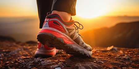 Runner young female healthy jogger sports lifestyle fitness person exerciseの素材