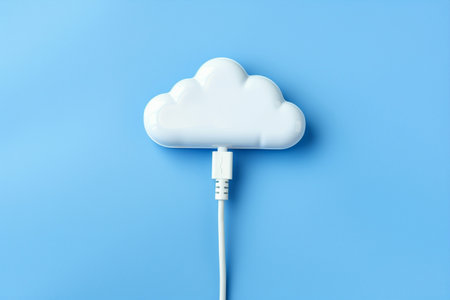 Cloud internet business technology blueの素材