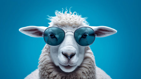 Farming animals sheep wool mammal white natureの素材