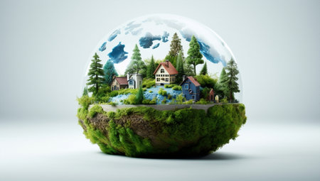 Shiny house crystal tree ball transparent orb home decoration symbol sphere glassの素材
