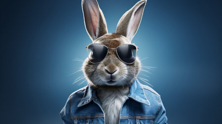 Small animal pets hare domestic white rabbit easter isolated cuteの素材