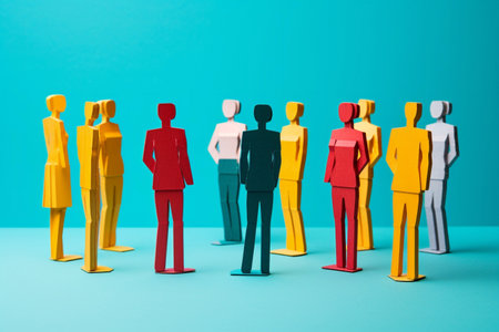 Human person teamwork group business leader teamの素材
