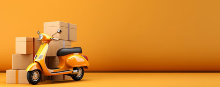 Transportation box fast delivering scooter delivery courier shipping speed serviceの素材