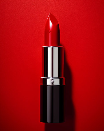 Beauty lipstick glamour red cosmeticsの素材