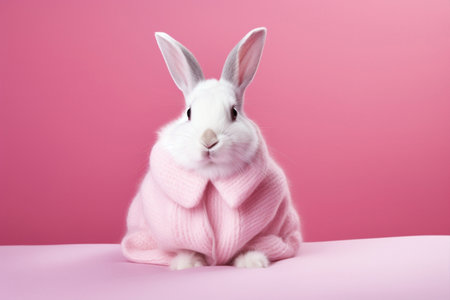 Fluffy rabbit adorable bunny small animal easter pets cute mammalの素材