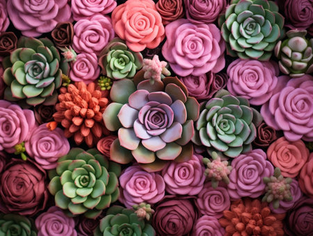 Flora gardening plant pattern beauty leaves succulent cactus floral nature flower botanical background greenの素材