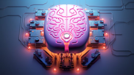 Technology brain concept digital intelligenceの素材