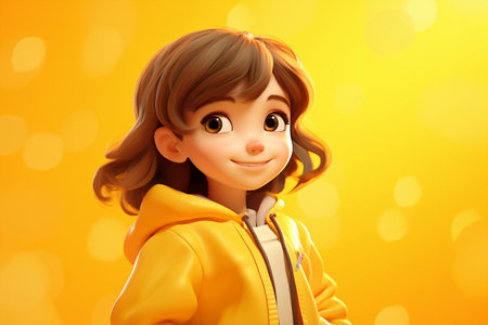 Woman cartoon lady illustration girl happy beauty cute face background female youngの素材