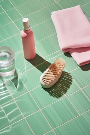 Rubber product domestic pink bottle housework plastic hygiene detergent bathroom cleanの素材