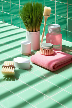 Product clean bathroom housework hygiene domestic plastic bottle gel detergent pinkの素材