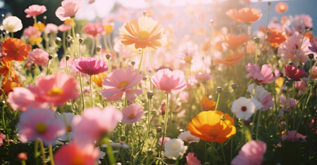 Sunny flower field natureの素材