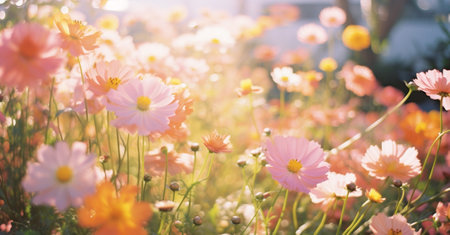Plant flower nature sunny fieldの素材