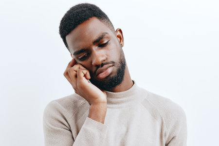 man hand businessman young mobile black happy technology phone smile africanの写真素材