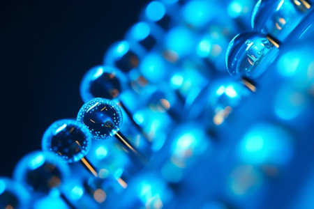 Technology design connect blue line abstract polygon networking science background structureの素材