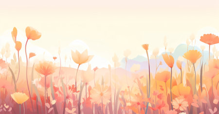 Nature autumn sunny field pink gardening spring flower summer floral plantの素材