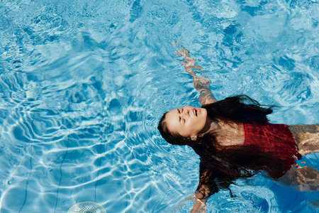 Woman person summer female water pool
