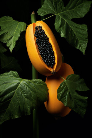 Papaya fruits tropicalの素材