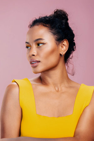 Face woman black creative african beauty make-up colourfulの写真素材