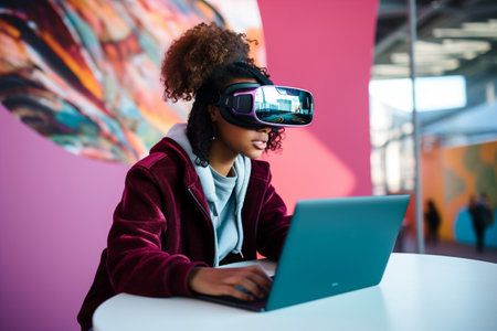Goggles virtual computer reality technology innovation headsetの素材