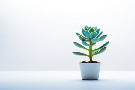Growth nature pot flora white decorative flower garden background plant succulent greenの素材
