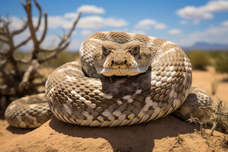 Serpent wildlife closeup snake venom dangerous predator nature reptile wild animalの素材