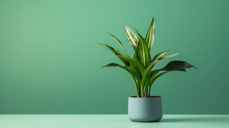 Green plant decorative pot background natureの素材