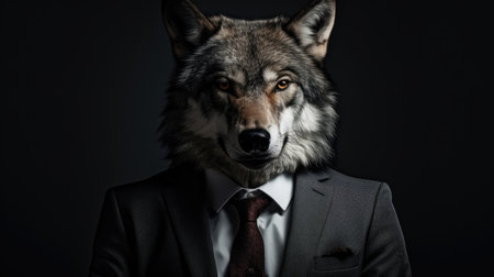 Dog wild grey wolf predator forest nature fur portrait animal wildlife mammalの素材