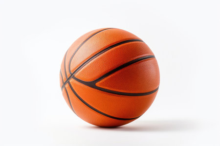 Orange object game competitive play sphere equipment circle ball basket sport basketball whiteの素材