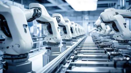Machine technology equipment engineering manufacture production arm industrial automation control metal robot factoryの素材