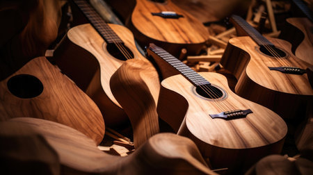 Play instrument entertainment acoustic guitar string musical background sound rock musician classicalの素材