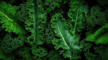 Kale greens food vegetarian healthy agriculture leaves vegetables fresh organicの素材