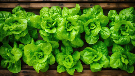 Gardening agricultural salad nature healthy lettuce leaves food plant green vegetable organic freshの素材