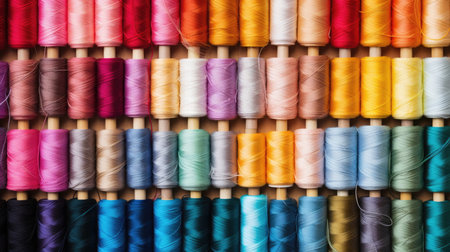 Needlework bobbin thread colorful craft sew fabric spool cotton embroidery materialの素材