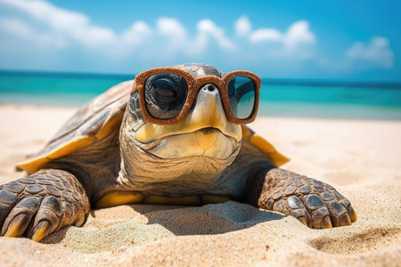 Sand animal wild wildlife tropic ocean turtle nature beach seaの素材