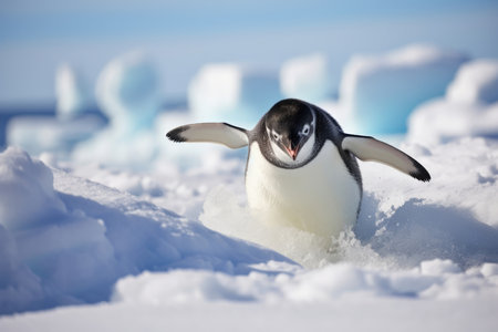 Antarctic nature antarctica ice snow wildlife winter penguin cold birdsの素材