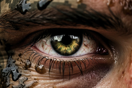Beauty woman eyeball pupil face eye closeup vision close person macro human iris femaleの素材