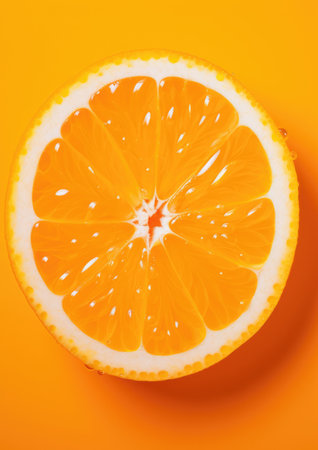 Juicy orange organic ripe cut vitamin citrus food fresh fruit sliceの素材