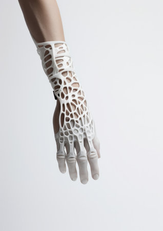 Woman person arm white fashion hand art background female design body finger girlの素材