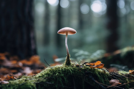Mushroom nature plant forest green autumnの素材