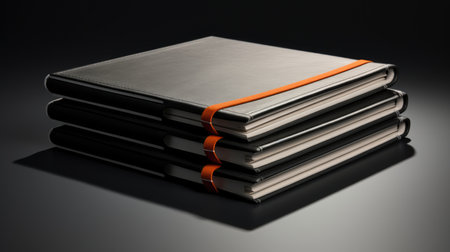 Design business book black empty blank background concept paper education notebook diaryの素材