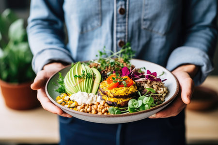 Avocado healthy salad meal vegan vegetable fresh dinner lunch food vegetarian dietの素材