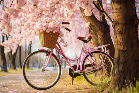 Summer bicycle retro vintage bikeの素材