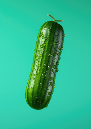 Ripe green food vegetable cucumber healthy fresh organic background ingredient freshness natureの素材
