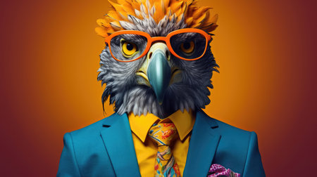 Yellow nature predator raptor wildlife portrait eye beak wild animals birdsの素材