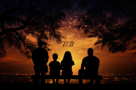 Background illustration sunset black person night silhouette sunrise travel nature sky sunの素材