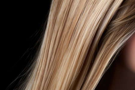 Style salon blond brown hair fashion shiny beauty care texture bright healthyの素材