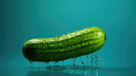 Green cucumber healthy fresh foodの素材